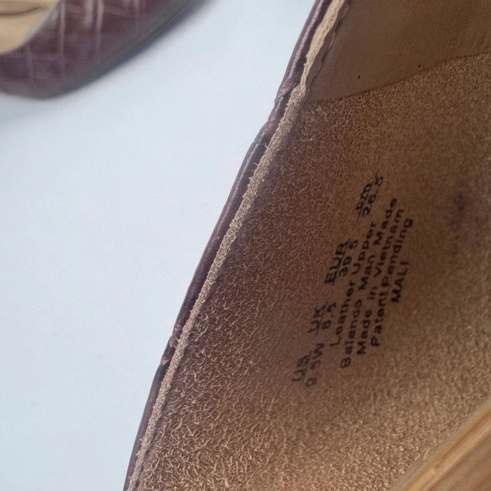 NEW Naturalizer Women's 9.5 W Mali Pump Brown Croc Leather 2